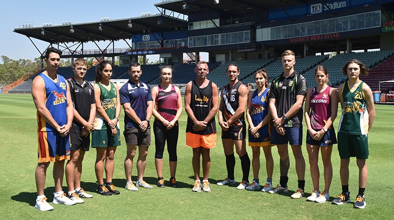 Cameron Ilett joins other NT sporting stars and David Hardy to launch Lace Up 2017