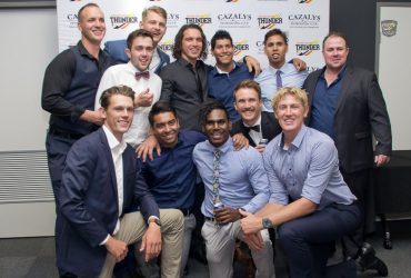 Some of the Thunder boys having a photo at the 2017 Club Champs